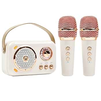 KARAOKE WIRELESS SPEAKER マイク付き Amazon.com: Portable Bluetooth Karaoke Speaker with 2